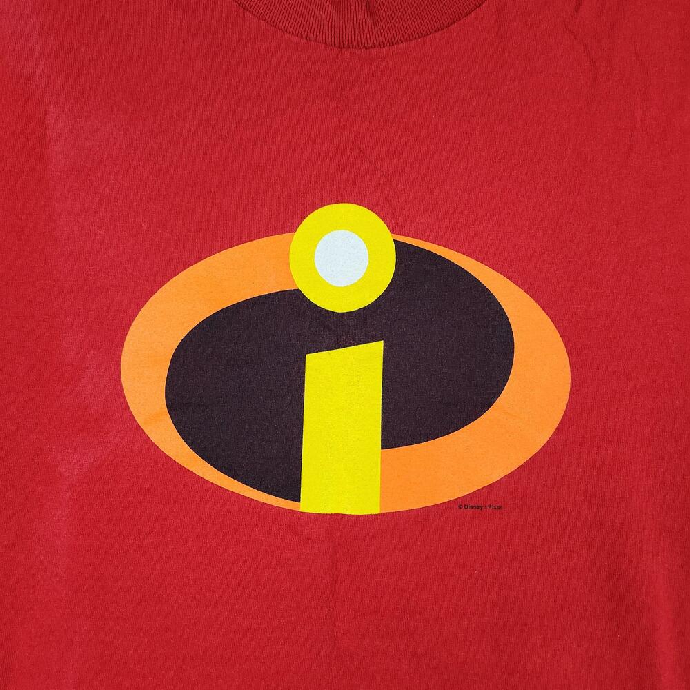 Vintage The Incredibles Shirt Mens XL Red Disney Pixar Logo Graphic Movie Y2k